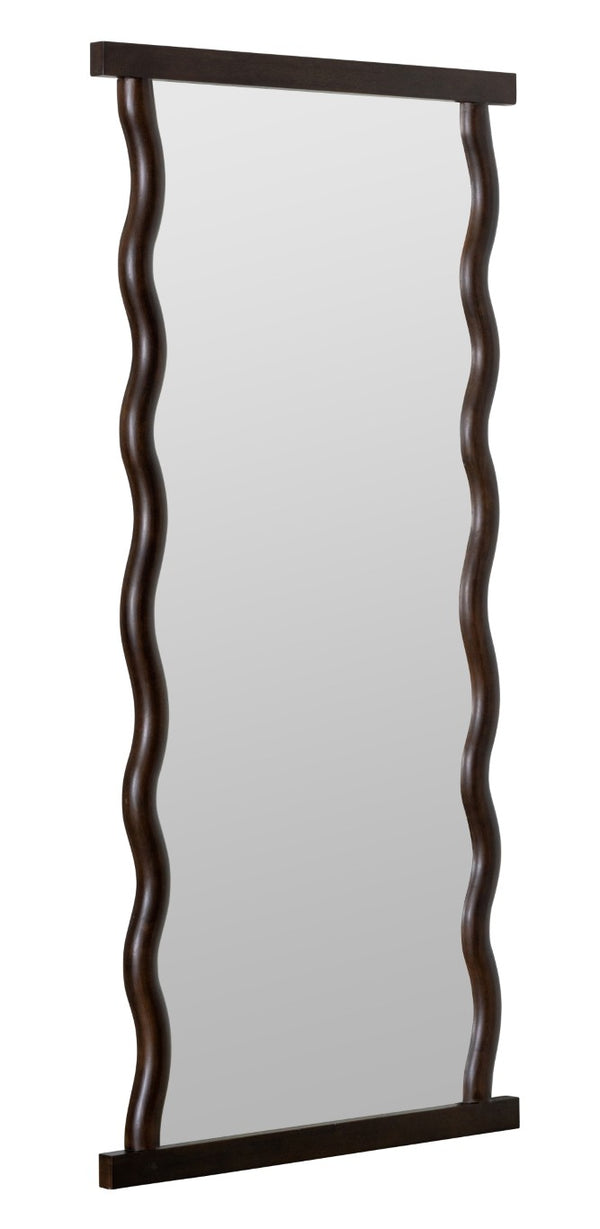 Cooper Classics Livia Full Length Hardwood Floor Mirror with Slim Dark Frame for Bedroom or Entryway 42542