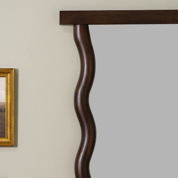 Cooper Classics Livia Full Length Hardwood Floor Mirror with Slim Dark Frame for Bedroom or Entryway 42542