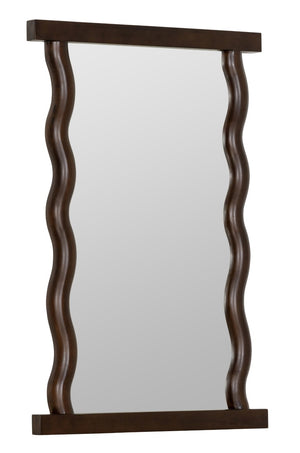Cooper Classics Livia Rectangular Solid Wood Framed Wall Mirror with Rich Dark Finish for Any Room 42543