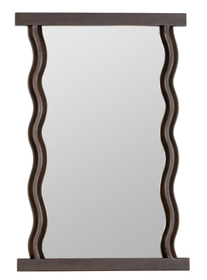Cooper Classics Livia Rectangular Solid Wood Framed Wall Mirror with Rich Dark Finish for Any Room 42543