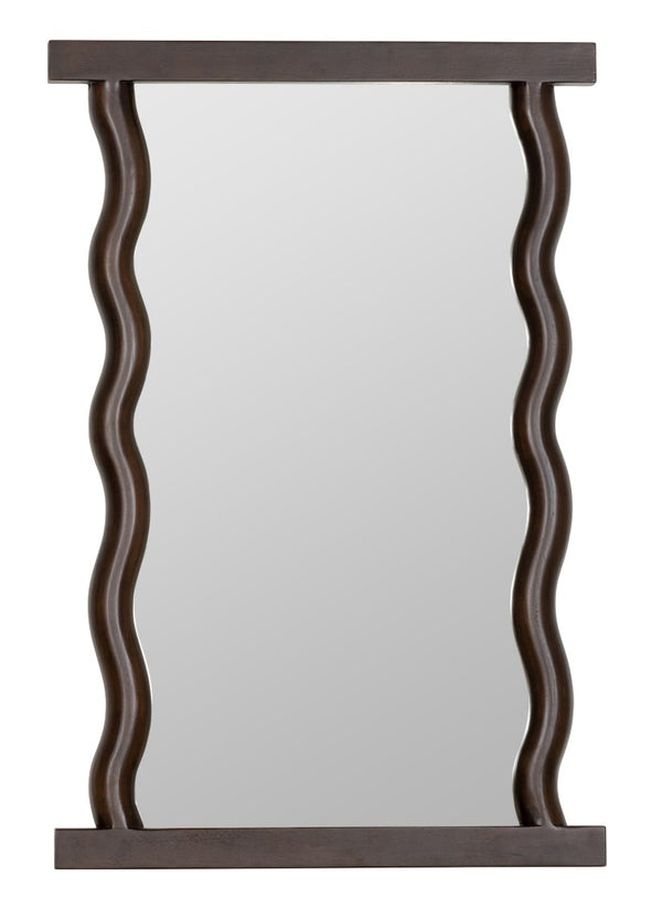 Cooper Classics Livia Rectangular Solid Wood Framed Wall Mirror with Rich Dark Finish for Any Room 42543