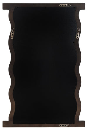 Cooper Classics Livia Rectangular Solid Wood Framed Wall Mirror with Rich Dark Finish for Any Room 42543