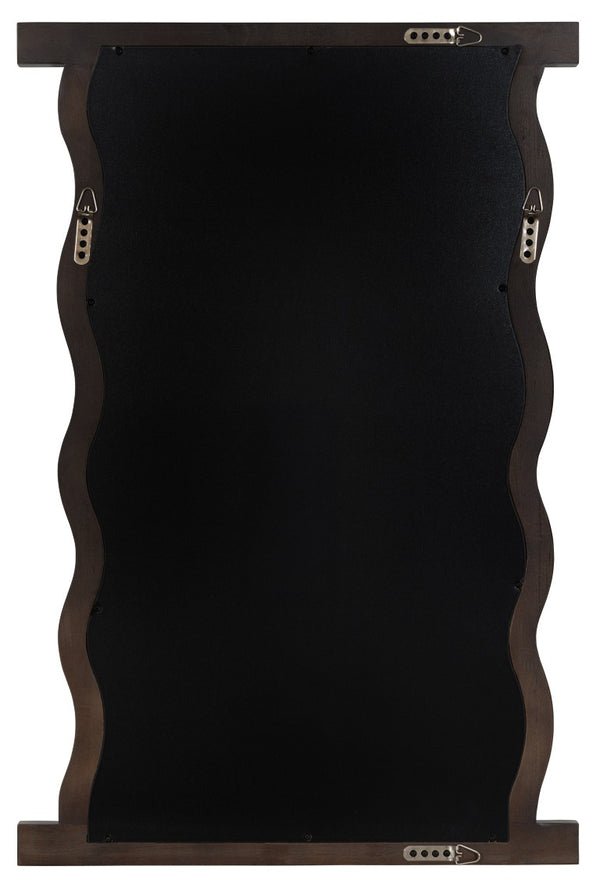 Cooper Classics Livia Rectangular Solid Wood Framed Wall Mirror with Rich Dark Finish for Any Room 42543