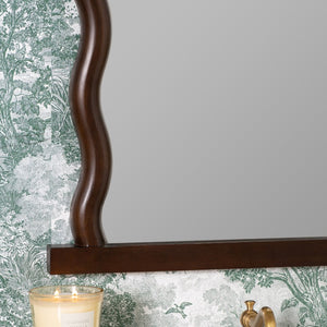 Cooper Classics Livia Rectangular Solid Wood Framed Wall Mirror with Rich Dark Finish for Any Room 42543