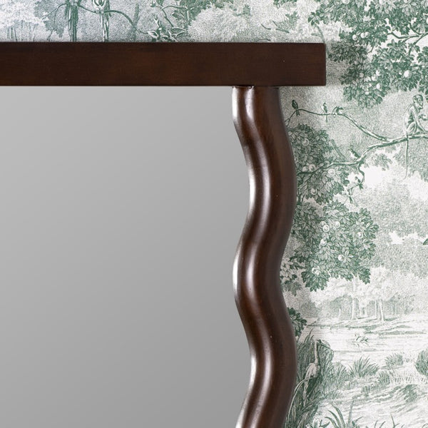 Cooper Classics Livia Rectangular Solid Wood Framed Wall Mirror with Rich Dark Finish for Any Room 42543