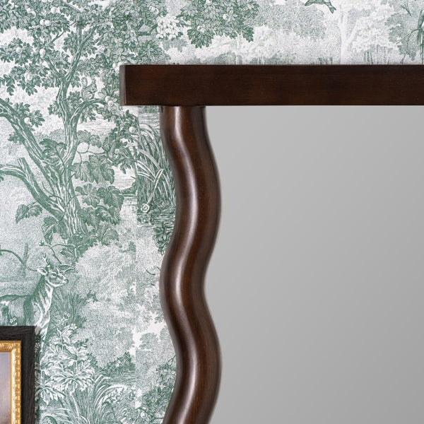 Cooper Classics Livia Rectangular Solid Wood Framed Wall Mirror with Rich Dark Finish for Any Room 42543