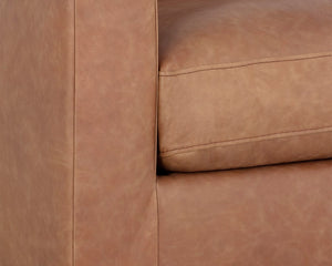 Sunpan BAYLOR Armchair - Luxurious Marseille Camel Leather, Classic Design with Modern Comfort & Style 106945