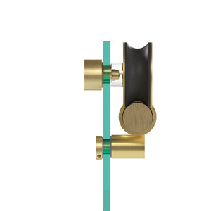 English Elm 25d06 Shower Door Hardware Kit with Handle Rollers Brackets and Anti-jump Knobs Brushed Gold W1573P416178