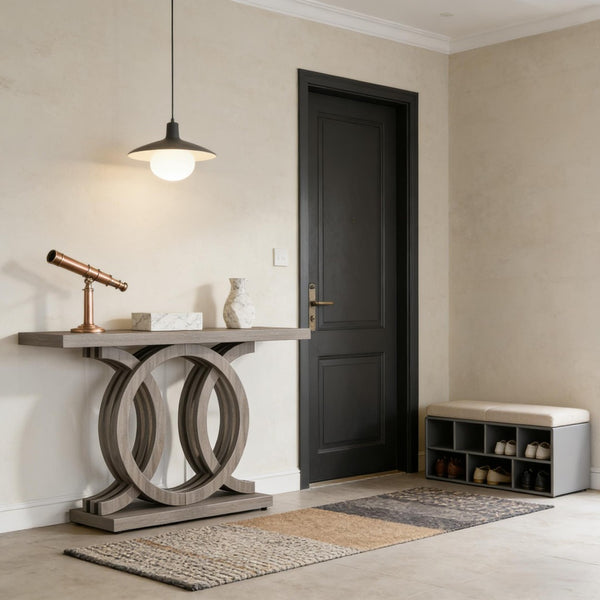 English Elm Modern Farmhouse Console Table Slim Wood Grain Entryway Sofa Accent Piece T3971P452583