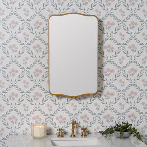 Cooper Classics Jefain Matte Gold Wall Mounted Medicine Cabinet Slim Metal Storage for Modern Bathrooms 42566