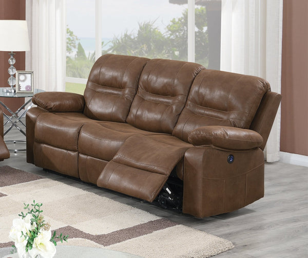 English Elm Modern Power Reclining Sofa with Usb Port Faux Leather Pillow Top Arms Living Room B011P467869