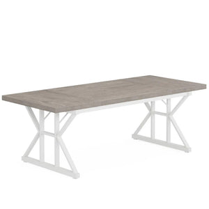 English Elm Woodgrain Walnut Look Bar Height Table with Hexagonal Base for Home Loft Dining T3971P450703