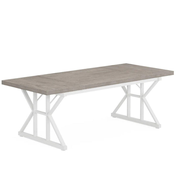 English Elm Woodgrain Walnut Look Bar Height Table with Hexagonal Base for Home Loft Dining T3971P450703