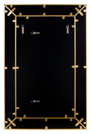 Cooper Classics Cooper Classics Newbury Tortoiseshell Acrylic Wall Mirror with Polished Brass Trim 42594