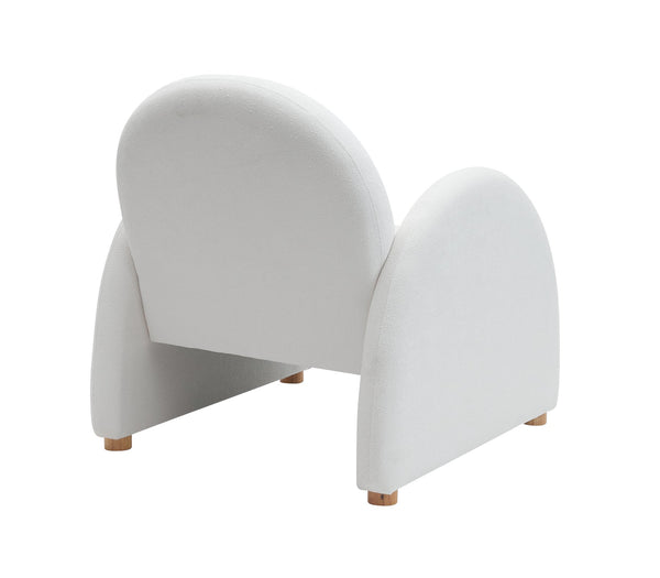 English Elm Modern Boucle Accent Armchair – Plush Beige Lounge Chair With Curved Armrests For Stylish Comfort T3903P372601