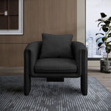 Stylus Black Boucle Fabric Accent Chair 425Black Meridian Furniture