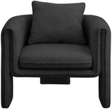 Stylus Black Boucle Fabric Accent Chair 425Black Meridian Furniture