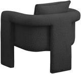 Stylus Black Boucle Fabric Accent Chair 425Black Meridian Furniture