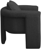 Stylus Black Boucle Fabric Accent Chair 425Black Meridian Furniture