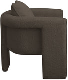 Stylus Brown Boucle Fabric Accent Chair 425Brown Meridian Furniture