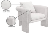 Stylus Cream Boucle Fabric Accent Chair 425Cream Meridian Furniture