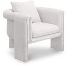 Stylus Cream Boucle Fabric Accent Chair 425Cream Meridian Furniture