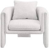 Stylus Cream Boucle Fabric Accent Chair 425Cream Meridian Furniture