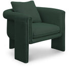 Stylus Green Boucle Fabric Accent Chair 425Green Meridian Furniture