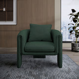 Stylus Green Boucle Fabric Accent Chair 425Green Meridian Furniture