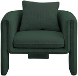 Stylus Green Boucle Fabric Accent Chair 425Green Meridian Furniture