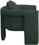 Stylus Green Boucle Fabric Accent Chair 425Green Meridian Furniture