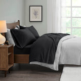 True North by Sleep Philosophy Micro Fleece Casual Sheet Set TN20-0463 Black