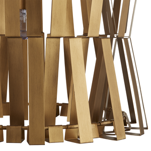 Chaconne Brass Chandelier - Elegant Modern Lighting Fixture with Handcrafted Wrought Iron Design