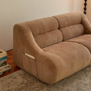 English Elm Shoes Chenille Memory Foam Loveseat Deep Seat Sofa for Apartments and Small Living Rooms Brown W668P381958