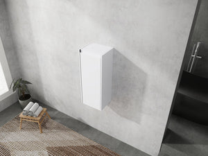 English Elm 12" Bathroom Side Cabinet - Space-Saving Wall-Mount Design With Soft-Close Doors & Modern Style W999P248644