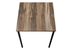 English Elm Table 3-Piece Set with Reclaimed-Look Laminate Tops and Sleek Metal Frame for Modern Living Rooms Brown 48 L x 24 W x 4 H B2710P219973