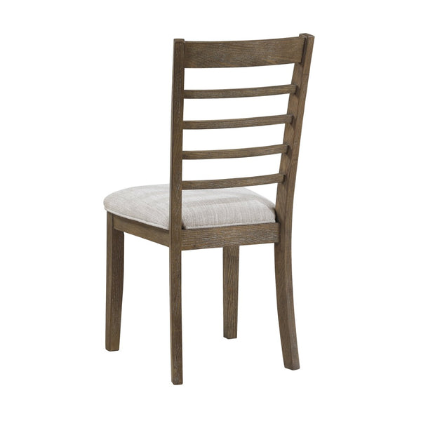 English Elm Stylish 6-Piece Light Brown Dining Table Set With Comfortable Upholstered Chairs & Versatile Bench B011P372218-GIGA