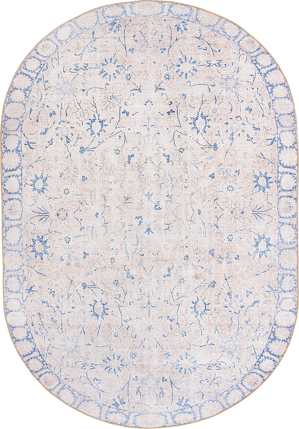 Unique Loom Timeless Bartholomew Machine Made Overdyed Rug Beige, Violet/Red 7' 7" x 10' 6"