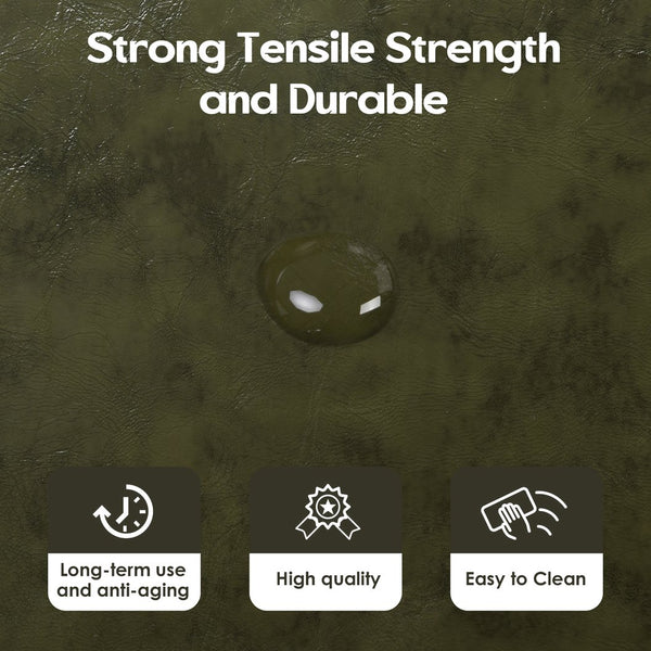 English Elm 78.75'' Slipcovered Faux Leather Sofa with High-Density Foam, Solid Wood Frame, Easy-Clean Finish Green T3623P411309