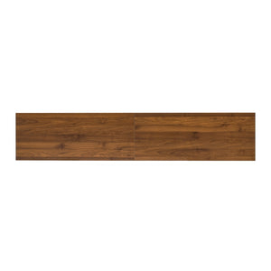 English Elm 78 Inch Walnut Media Console with Slatted Doors Solid Wood Legs and Cable Management N710P374705P