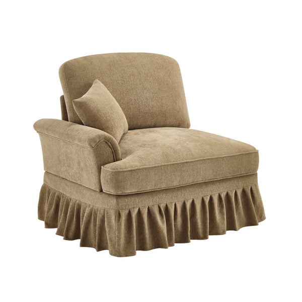English Elm Sofa Cloud Style Chenille Upholstered with Sculpted Petal Arms and Spindle Legs W3041P332573