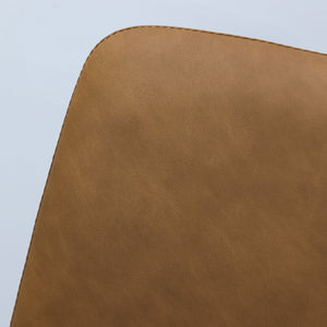 English Elm Brown Pu Leather Dining Chair Set Of 2 With Metal Legs - Modern, Comfortable, And Versatile Seating T3967P389593