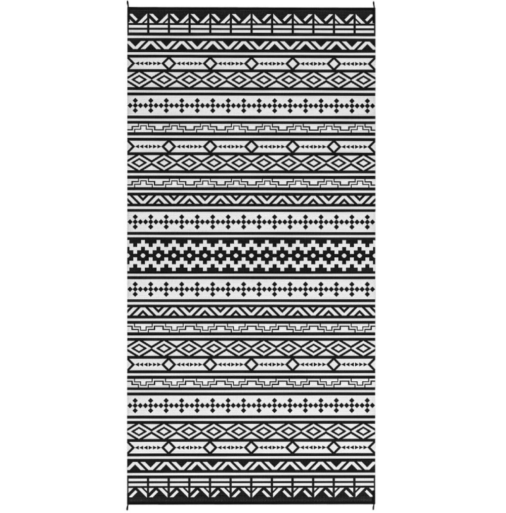 English Elm Geometric Reversible Polypropylene Outdoor Rug Uv Resistant Waterproof Patio Deck Mat T3971P421272