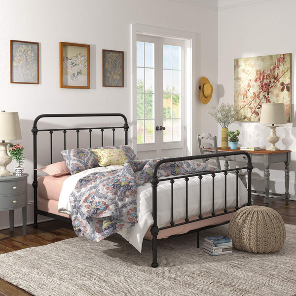 Templin Iron Spindle Bed Metal Frame for Modern Classic Bedroom Style