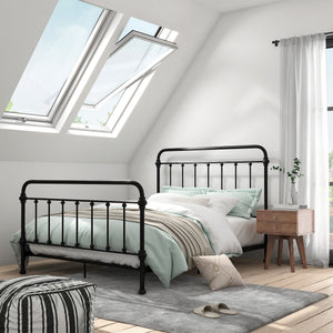 Templin Iron Spindle Bed Metal Frame for Modern Classic Bedroom Style