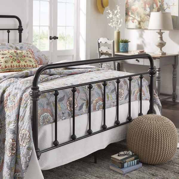 Templin Iron Spindle Bed Metal Frame for Modern Classic Bedroom Style