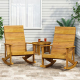 Christopher Knight Home® - Noble House - Axson Outdoor Acacia Wood Adirondack Rocking Chair (Set Of 2)