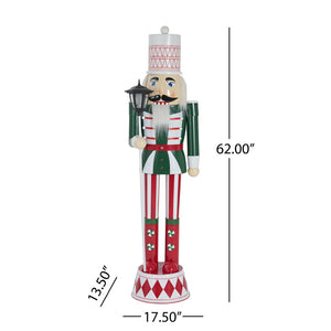 English Elm Classic Cast Iron Nutcracker Soldier Floor Statue Holiday Entryway Decor Piece N769P343973G