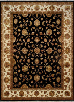 Pasargad Home Agra Collection Hand-knotted Wool Area Rug - Timeless Design, 8'11'' X 12'2''   Pdde-2b 9x12