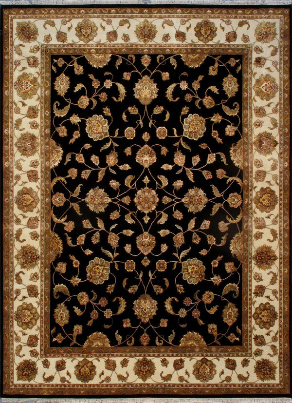 Pasargad Home Agra Collection Hand-knotted Wool Area Rug - Timeless Design, 8'11'' X 12'2''   Pdde-2b 9x12